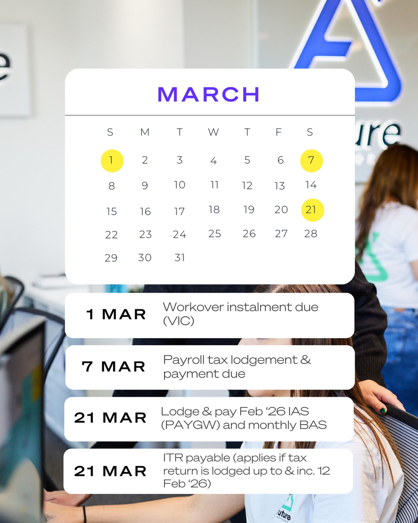 For your reminders this month 📱