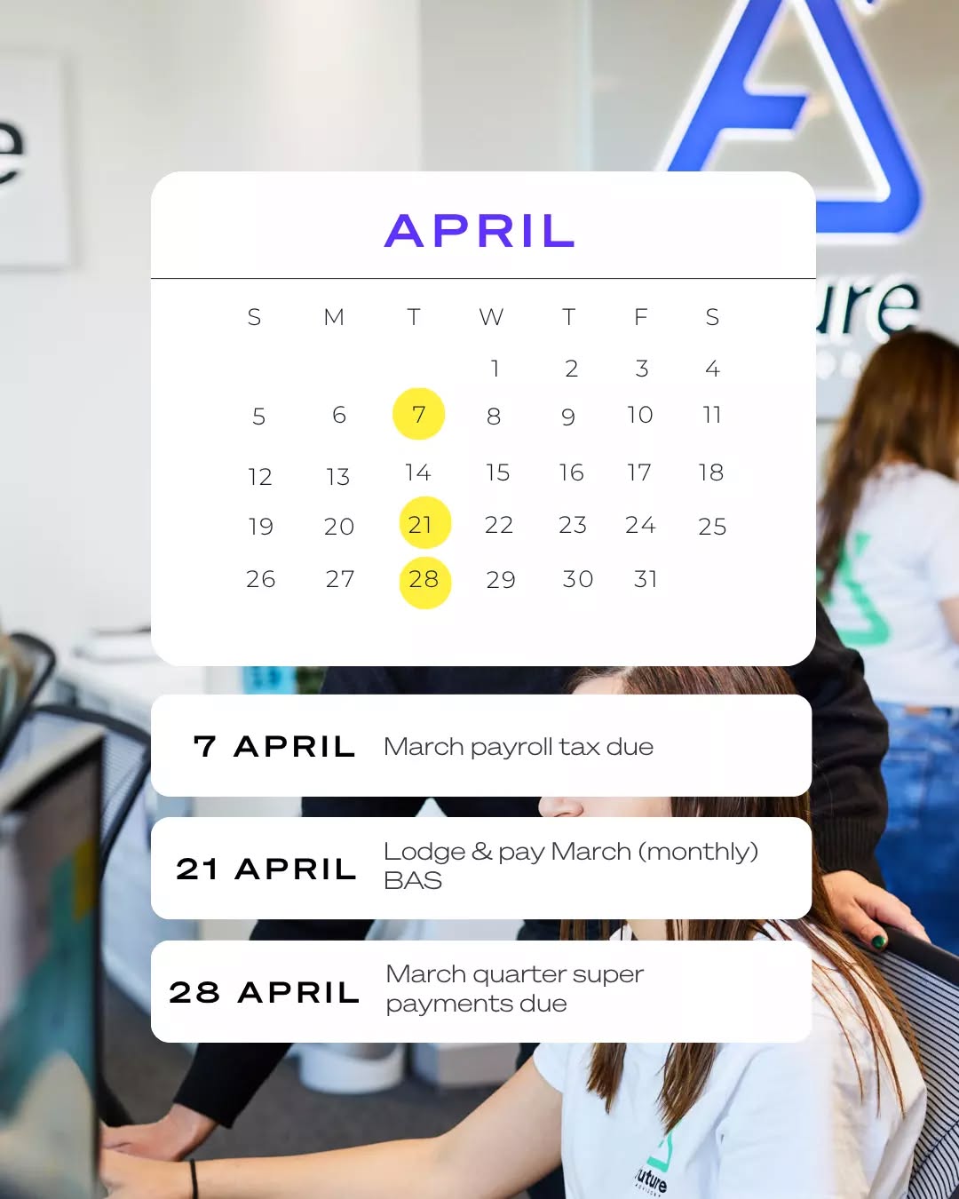 Dates for the calendar this month ✒️