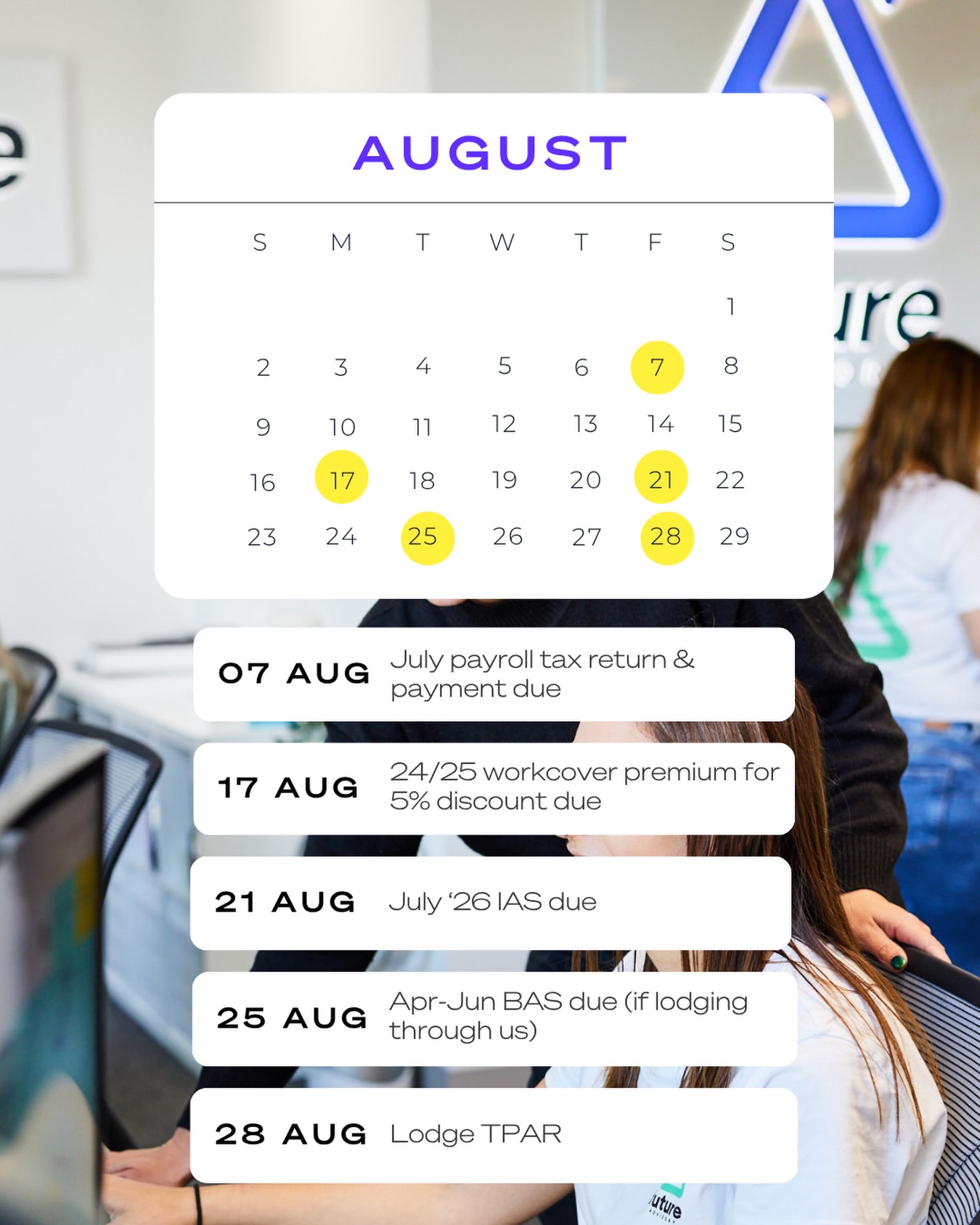 SAVE FOR AUGUST 🖊️ 📅